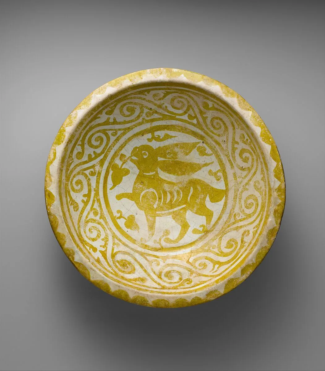 Bowl Depicting a Running Hare — Unknown
