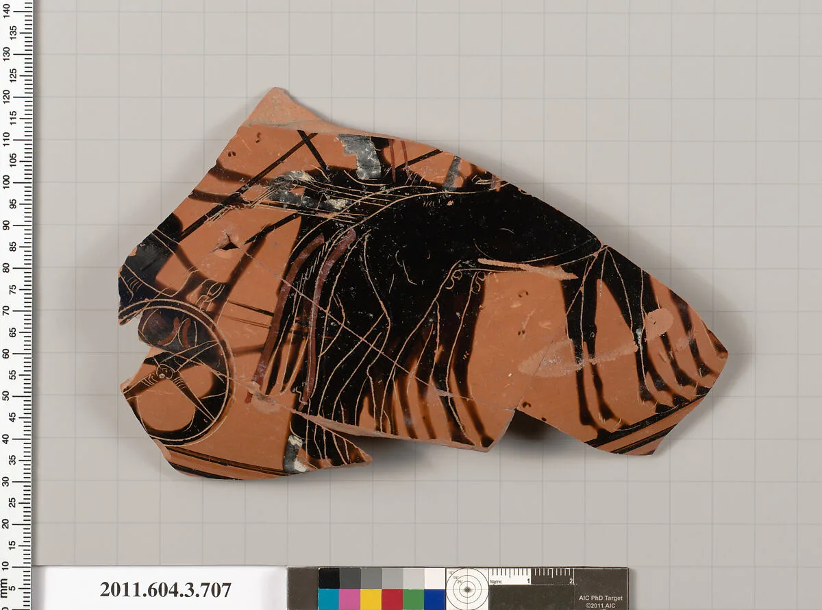 Terracotta hydria: kalpis (water jar) — Unknown