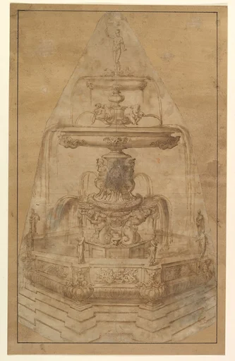Design for a Fountain with River Gods and Nymphs