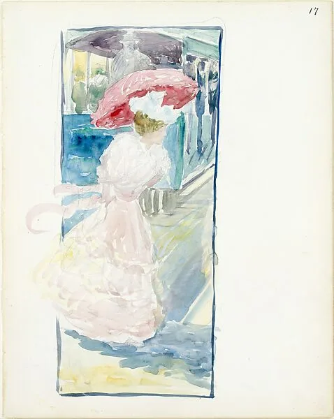 Large Boston Public Garden Sketchbook: The Huntington Avenue Streetcar — Maurice Brazil Prendergast