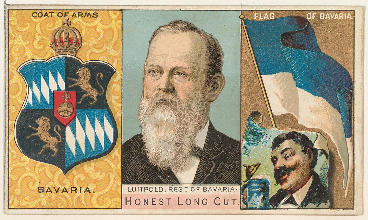 Luitpold, Regent I of Bavaria, from the Rulers, Flags, and Coats of Arms series (N126-1) issued by W. Duke, Sons & Co. — W. Duke, Sons & Co.
