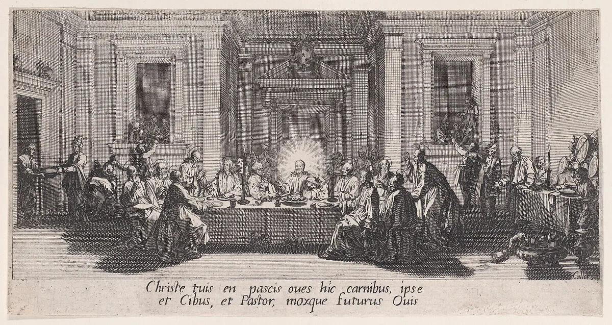 La Cêne (The Last Supper), from "La Grande Passion" (The Large Passion) — Jacques Callot