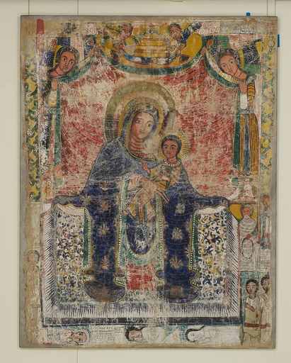 Wall Painting of the Virgin and Child with Donors