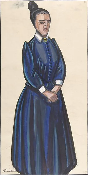 Woman in blue dress — Sergey Sudeykin
