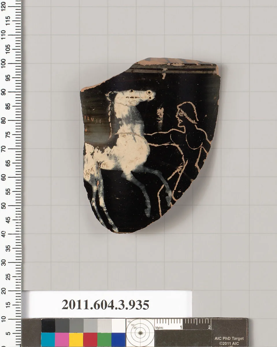 Terracotta fragment of a lekythos (oil flask) — Unknown