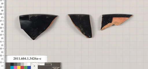 Terracotta fragments of kylikes (drinking cups)