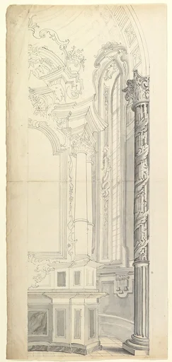 Halved Design for an Altar in a Chapel