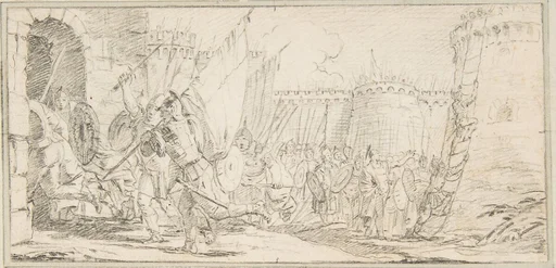 Illustration for a Book: Soldiers Storming a City