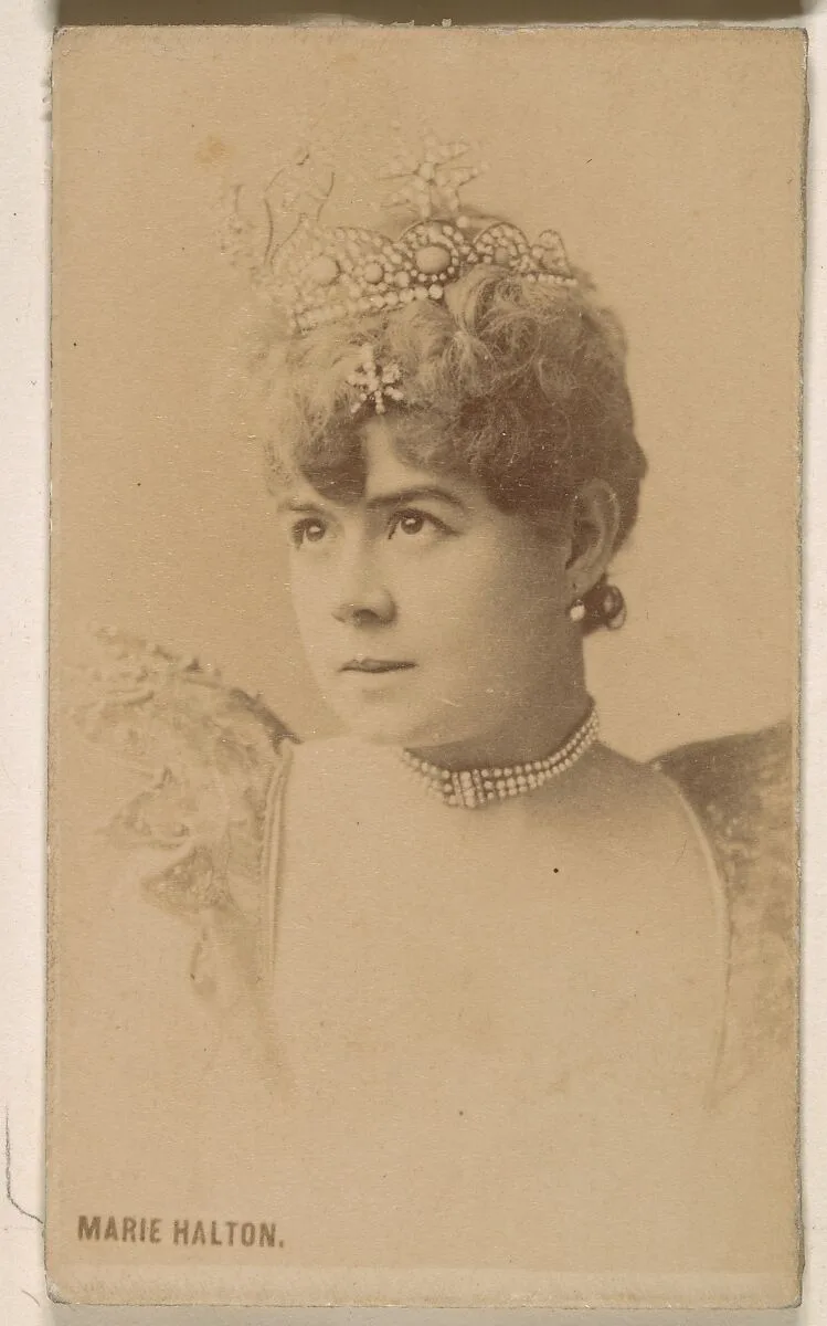 Marie Halton, from the Actresses series (N246), Type 1, issued by Kinney Brothers to promote Sporting Extra Cigarettes — Kinney Brothers Tobacco Company