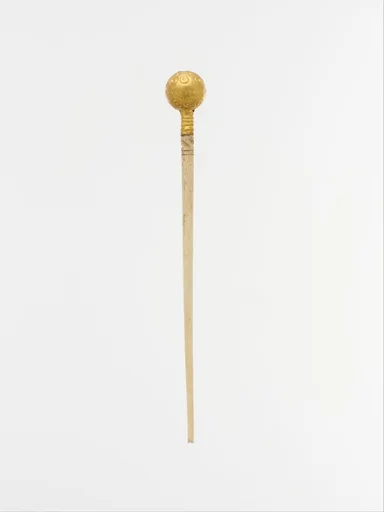 Ivory and gold pin