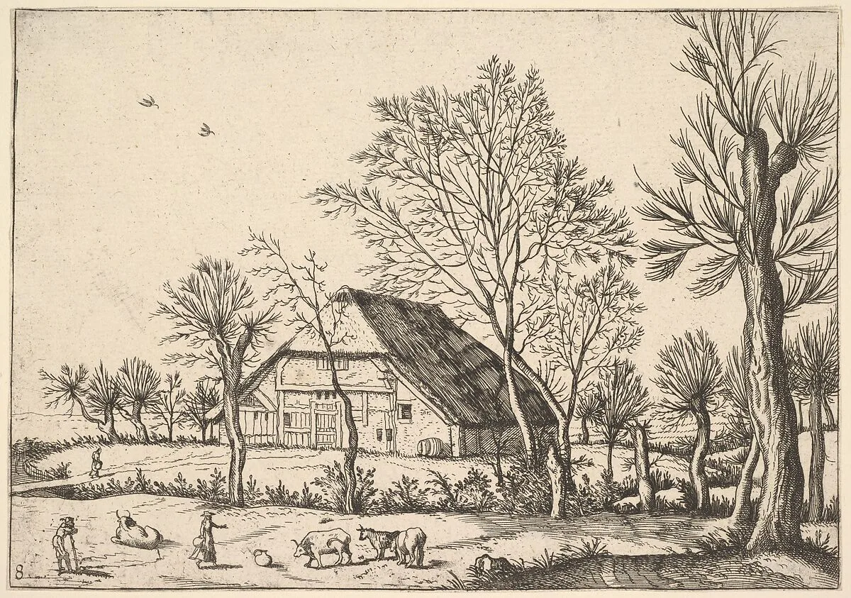 Farm, from The Small Landscapes — Johannes van Doetecum I|Lucas van Doetecum|The Master of the Small Landscapes|Hieronymus Cock|Pieter Bruegel the Elder