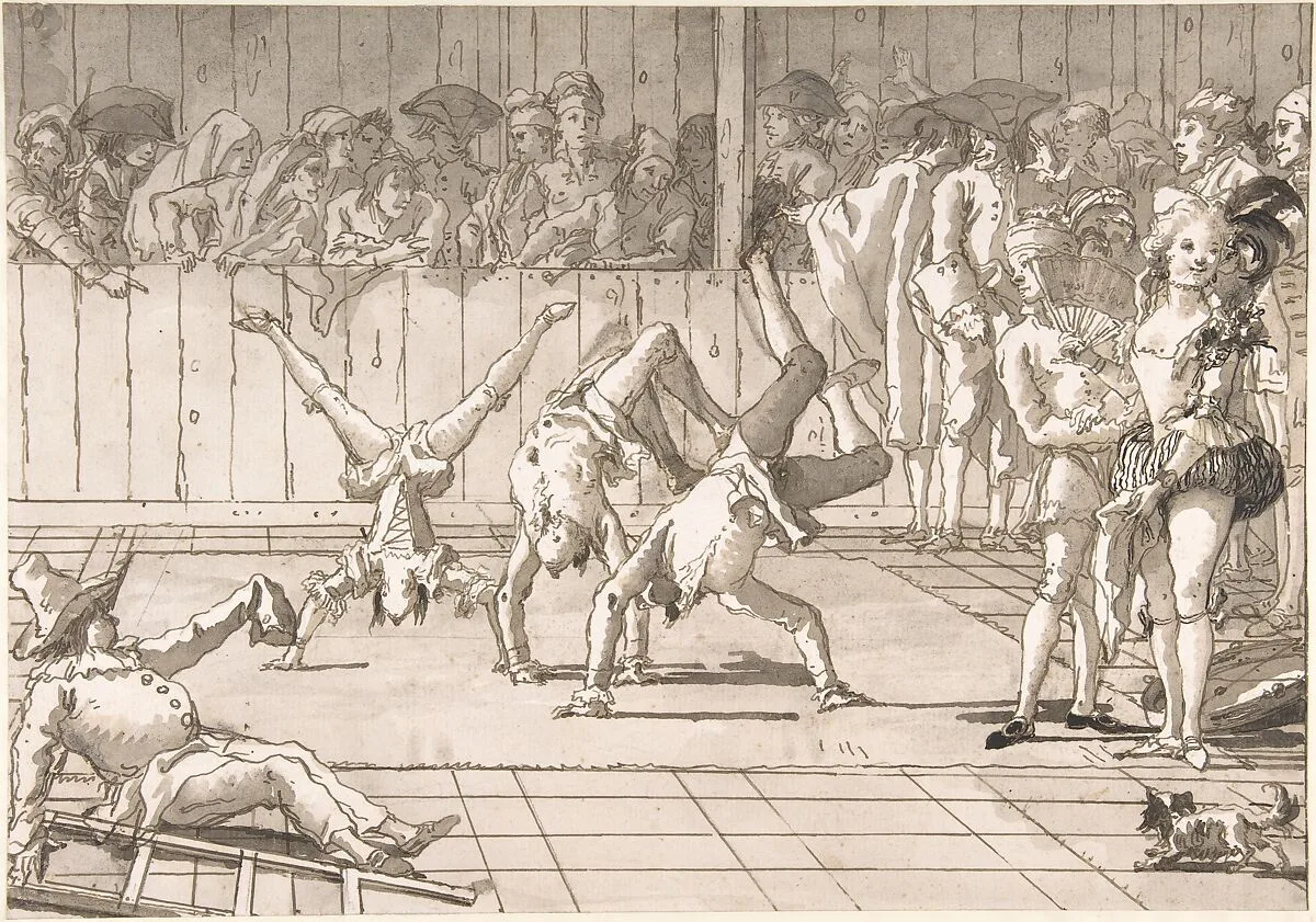 Scene of Contemporary Life: The Acrobats — Giovanni Domenico Tiepolo
