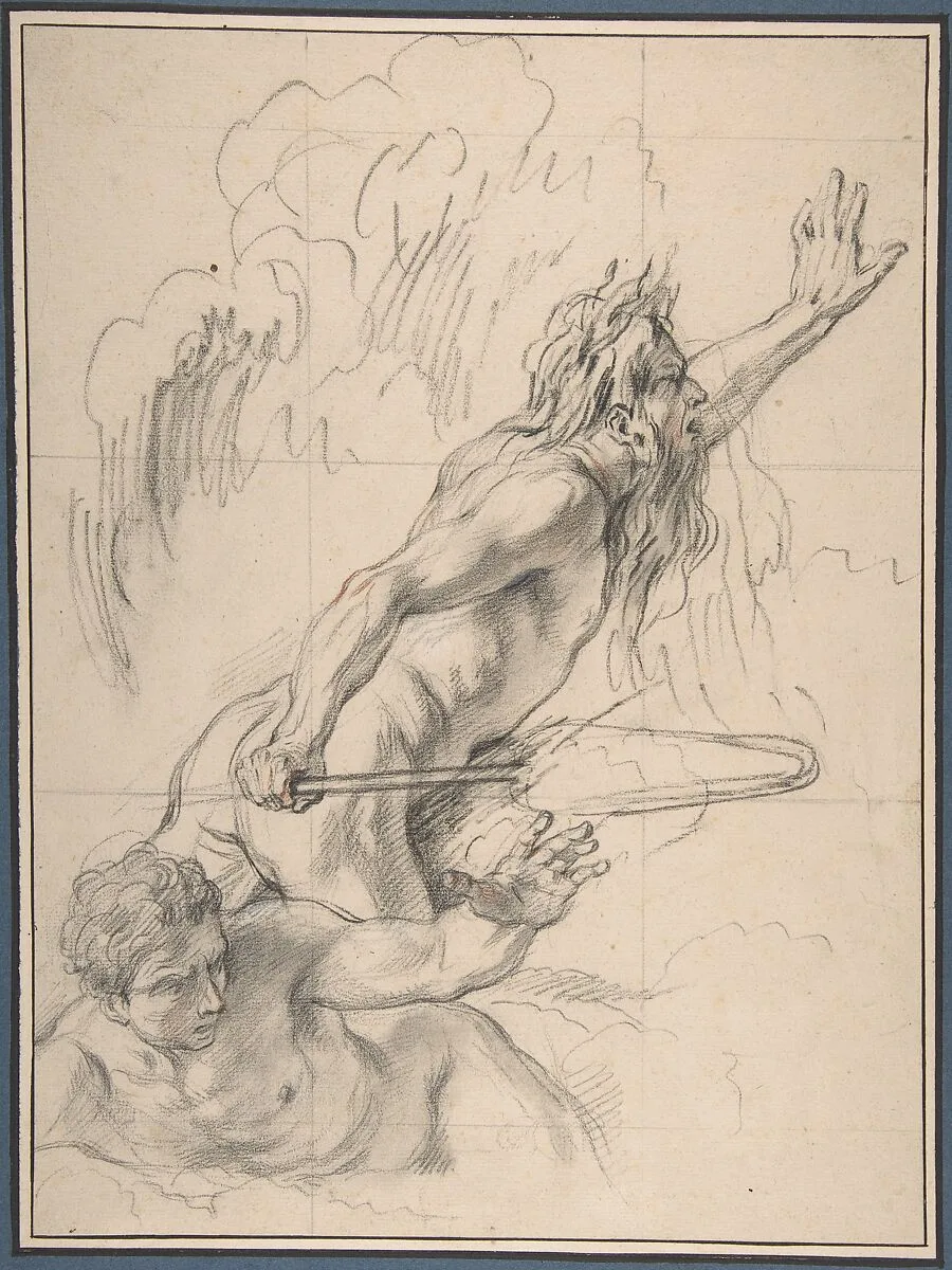 River God and Another Male Figure — Charles Antoine Coypel