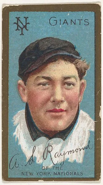 Arthur L. Raymond, New York Giants, National League, from the "Baseball Series" (Gold Borders) set (T205) issued by the American Tobacco Company — American Tobacco Company