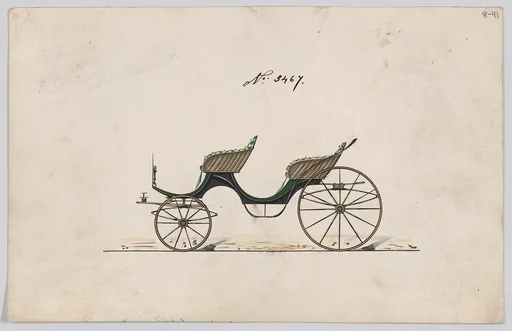 Design for 4 seat Phaeton, no top, no. 3467