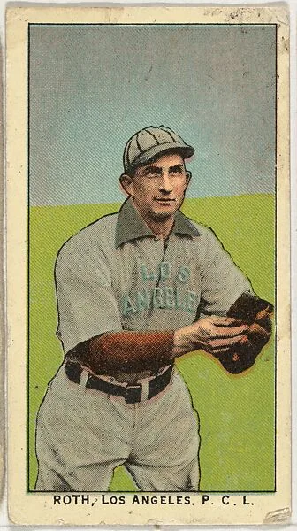 Roth, Los Angeles, Pacific Coast League, from the "Obak Baseball Players" set (T212), issued by the American Tobacco Company to promote Obak Mouthpiece Cigarettes — American Tobacco Company