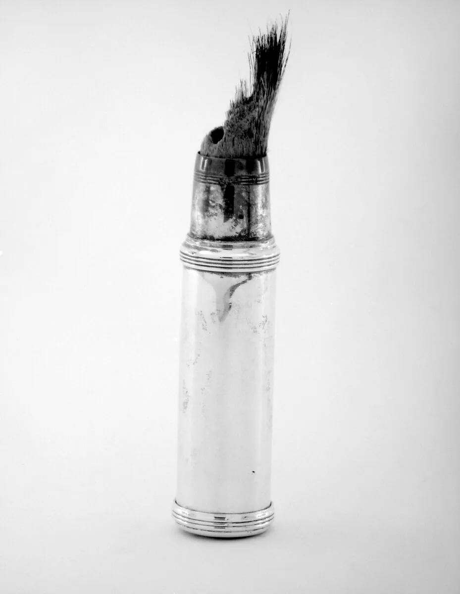 Shaving brush with handle and cover (part of a set) — Johann Bernhard Hertz (Hentz)