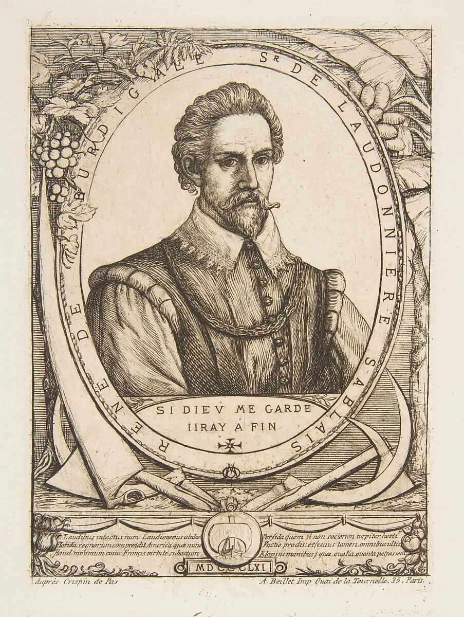 The Colonist René de Laudonnière Sablais, after van de Passe — Charles Meryon|Crispijn de Passe the Elder|Crispijn de Passe the Younger
