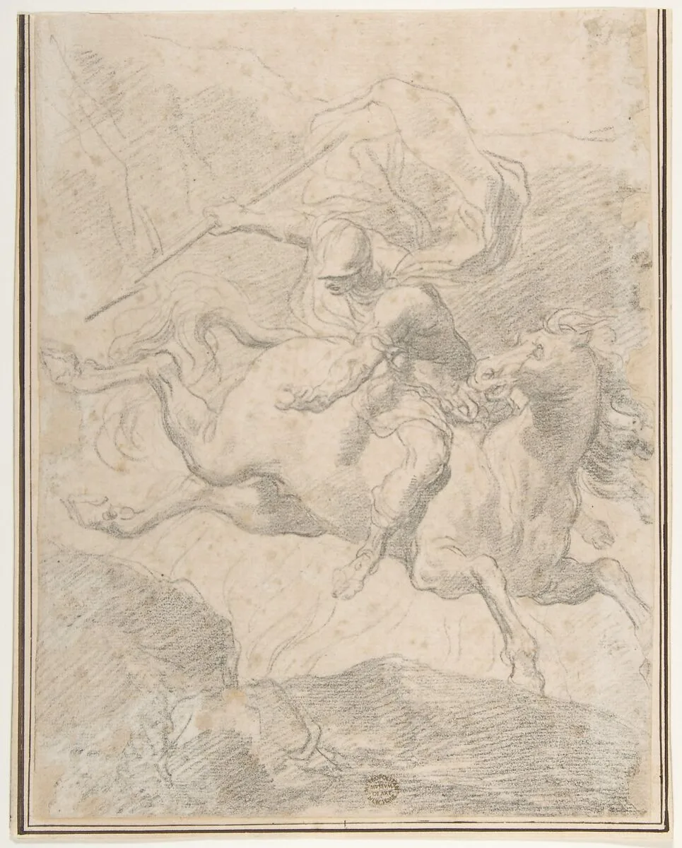 Marcus Curtius Leaping into the Chasm — Gaetano Gandolfi