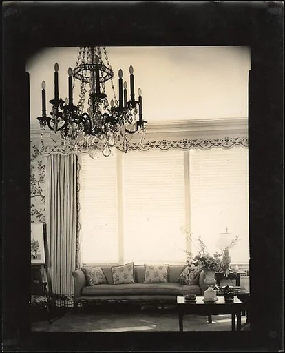 [Living Room, Showing Chandelier and Sofa, Probably Joseph Verner Reed Family Residence]