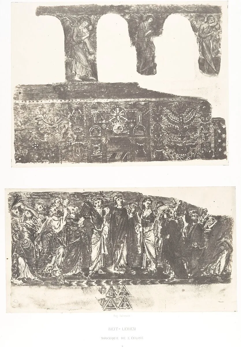Beit-Lehem, Mosaïque de l'Église II — Auguste Salzmann|Imprimerie photographique de Blanquart-Évrard, à Lille