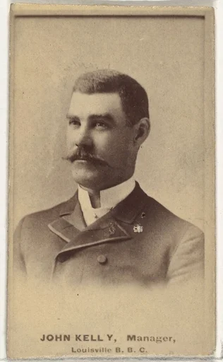 John O. "Kick" Kelly, Manager, Louisville Colonels, from the Old Judge series (N172) for Old Judge Cigarettes