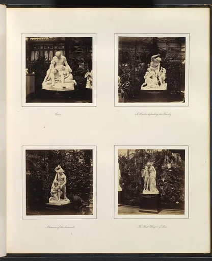 [Sculptures of Cain, a Hunter Defending his Family, the Massacre of the Innocents, and Allegorical Figures of the First Whisper of Love]
