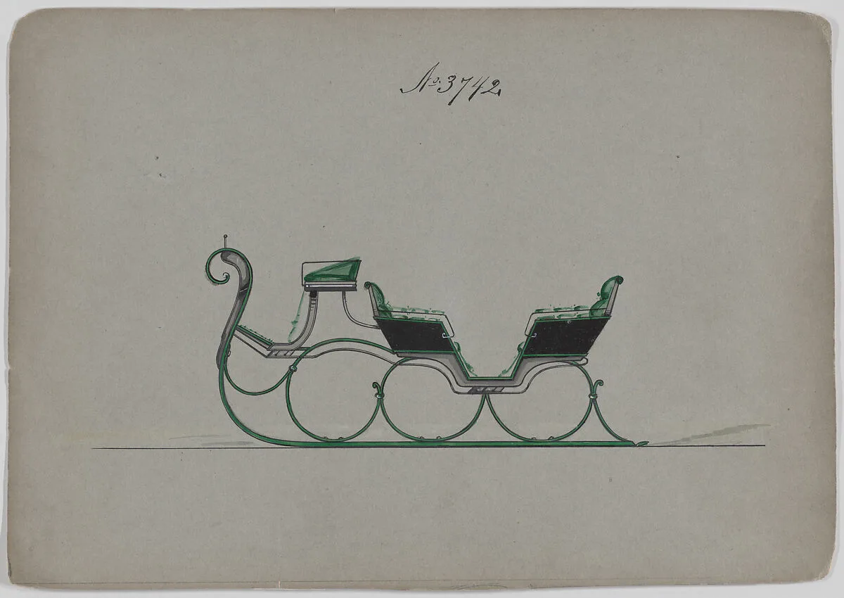 Design for 4 Seat Sleigh, no. 3742 — Brewster & Co.
