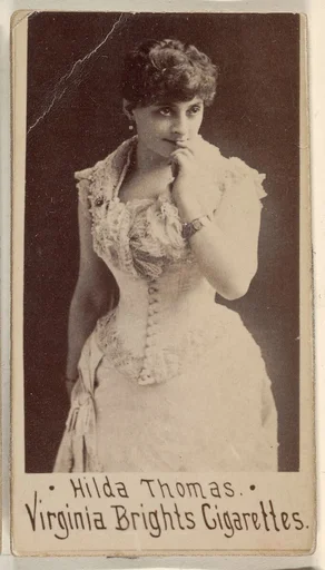 Hilda Thomas, from the Actors and Actresses series (N45, Type 1) for Virginia Brights Cigarettes