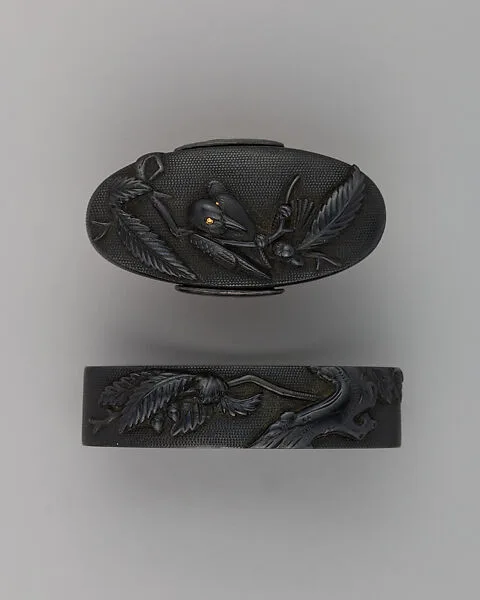 Sword-Hilt Collar and Pommel (Fuchigashira) — Unknown