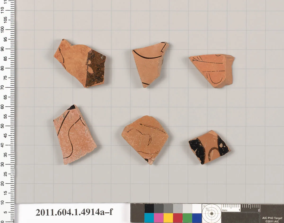 Terracotta fragments of kylikes (drinking cups) — Unknown