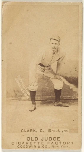 Clark, Catcher, Brooklyn, from the Old Judge series (N172) for Old Judge Cigarettes