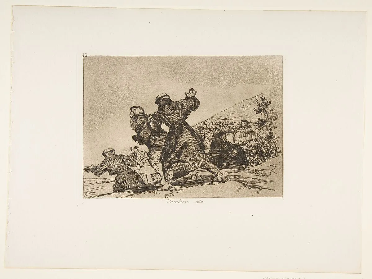 Plate 43 from "The Disasters of War" (Los Desastres de la Guerra): 'This too' (Tambien esto) — Goya (Francisco de Goya y Lucientes)