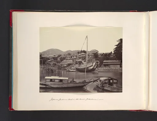Japanese Junk and Boats in the Canal, Yokohama
