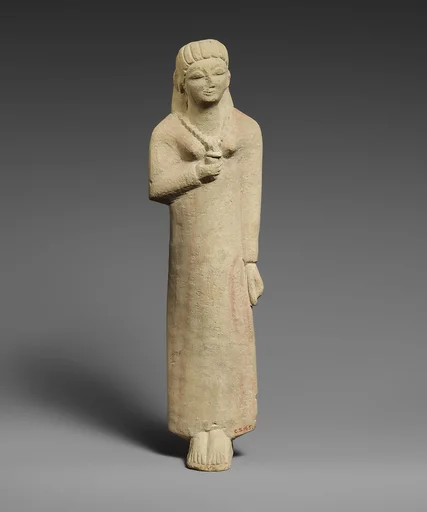 Limestone statuette of a female votary