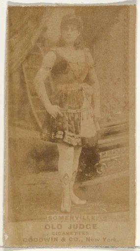 Annie Somerville, from the Actors and Actresses series (N171) for Old Judge Cigarettes