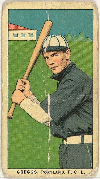 Greggs, Portland, Pacific Coast League, from the "Obak Baseball Players" set (T212), issued by the American Tobacco Company to promote Obak Mouthpiece Cigarettes — American Tobacco Company