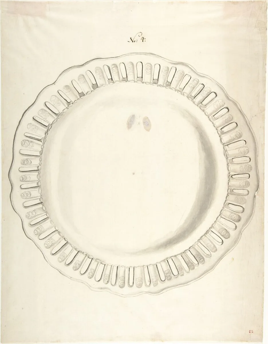 Design for a Plate — Anonymous, French, 18th century