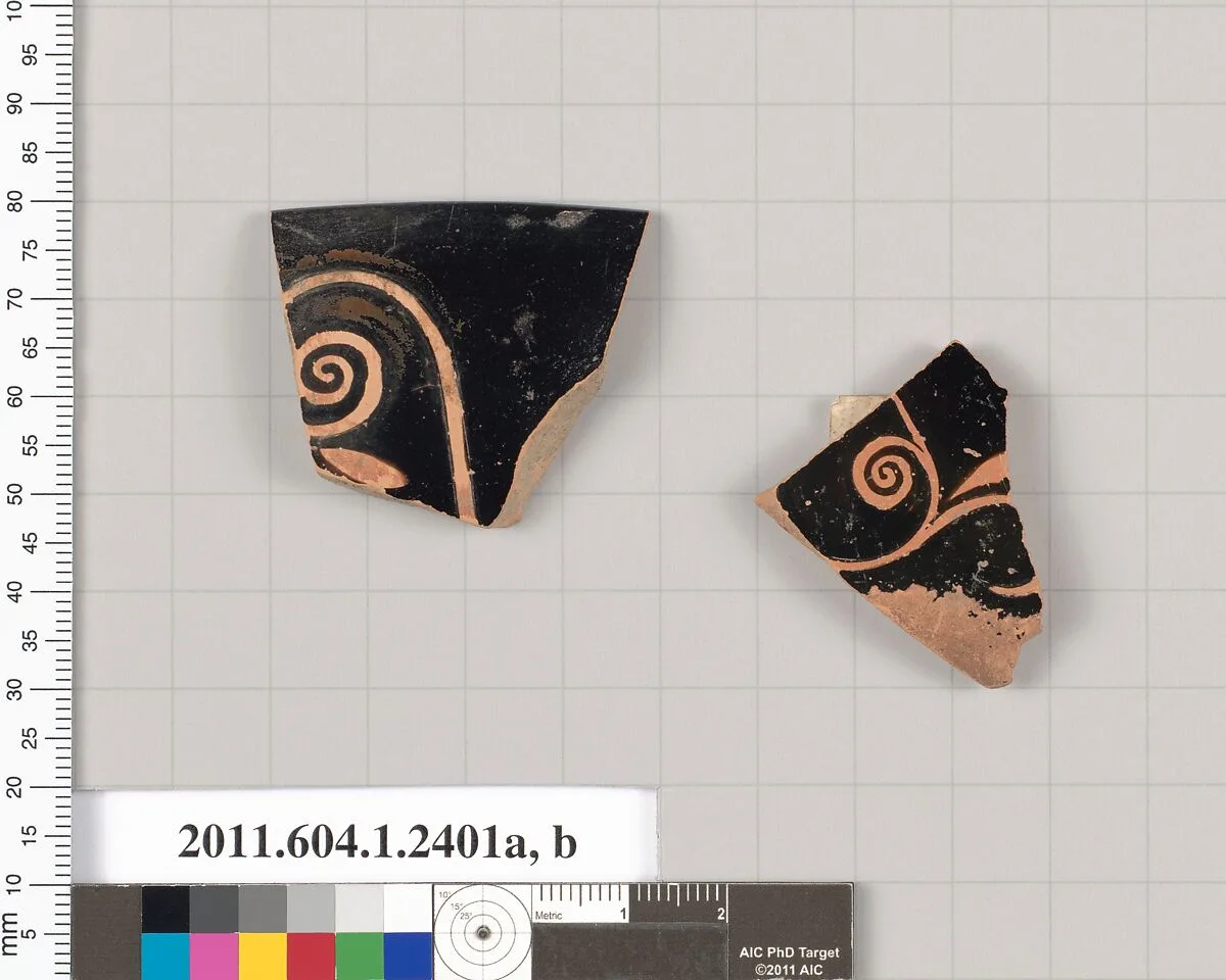 Terracotta fragments of kylikes (drinking cups) — Unknown