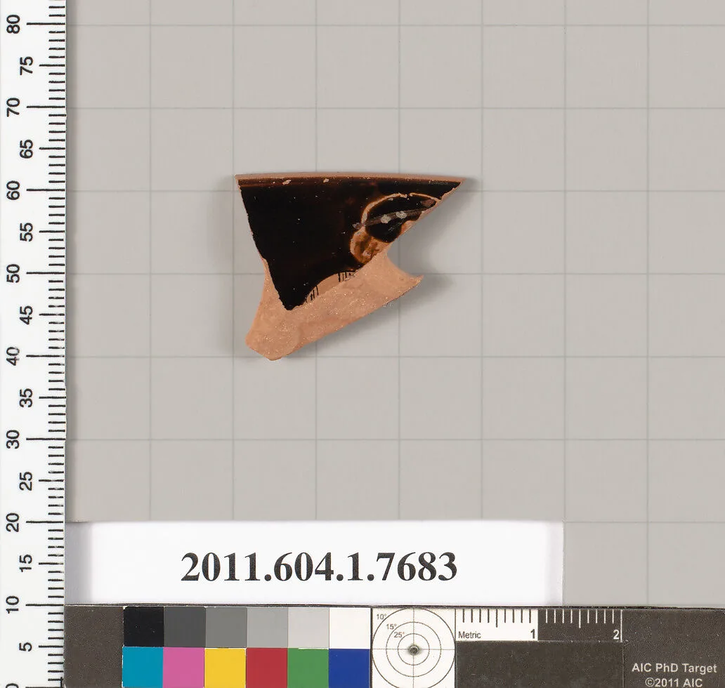 Terracotta rim fragment of a kylix (drinking cup) — Unknown