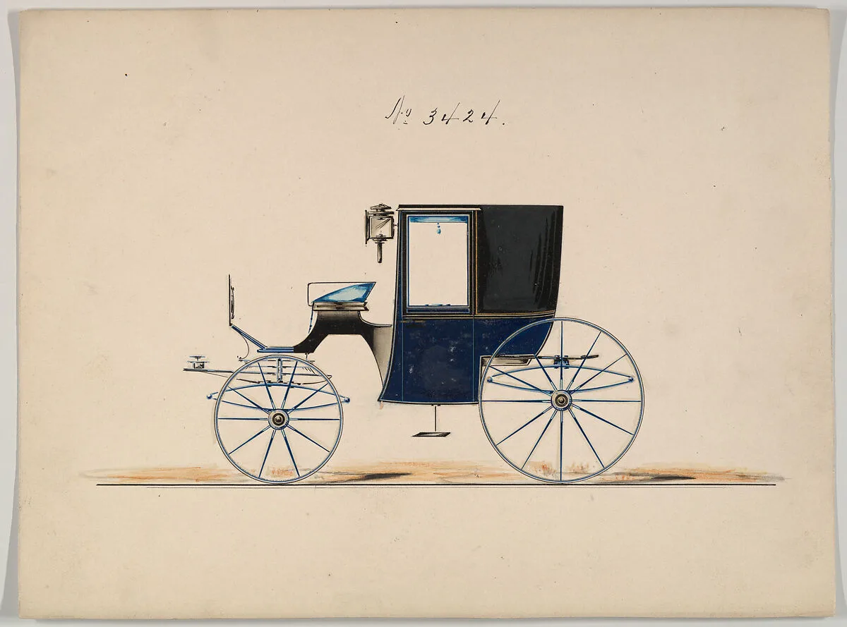 Design for Brougham, no. 3424 — Brewster & Co.