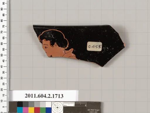 Terracotta rim fragment of a skyphos (deep drinking cup)