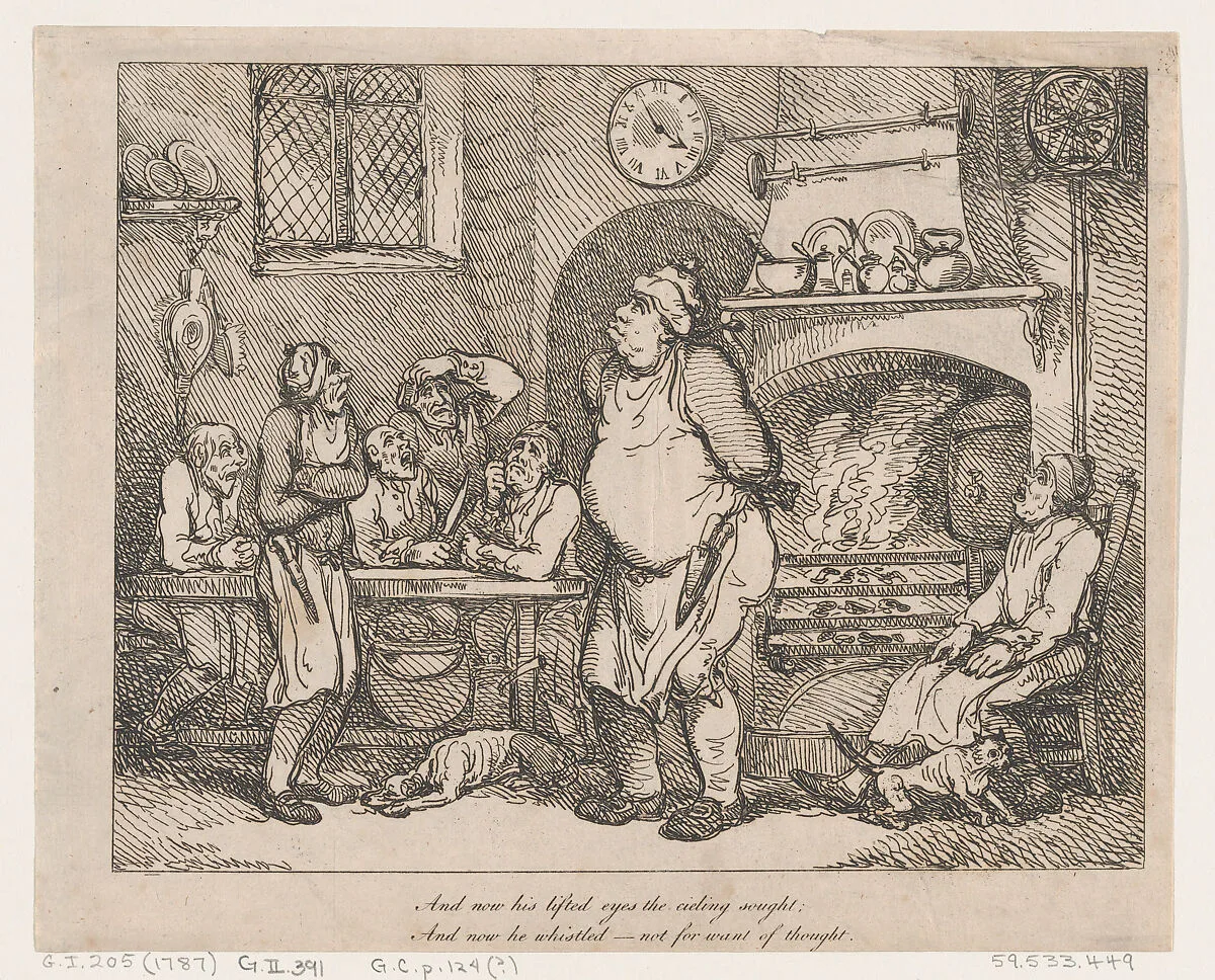 And Now His Lifted Eyes The Ceiling Sought... — Thomas Rowlandson