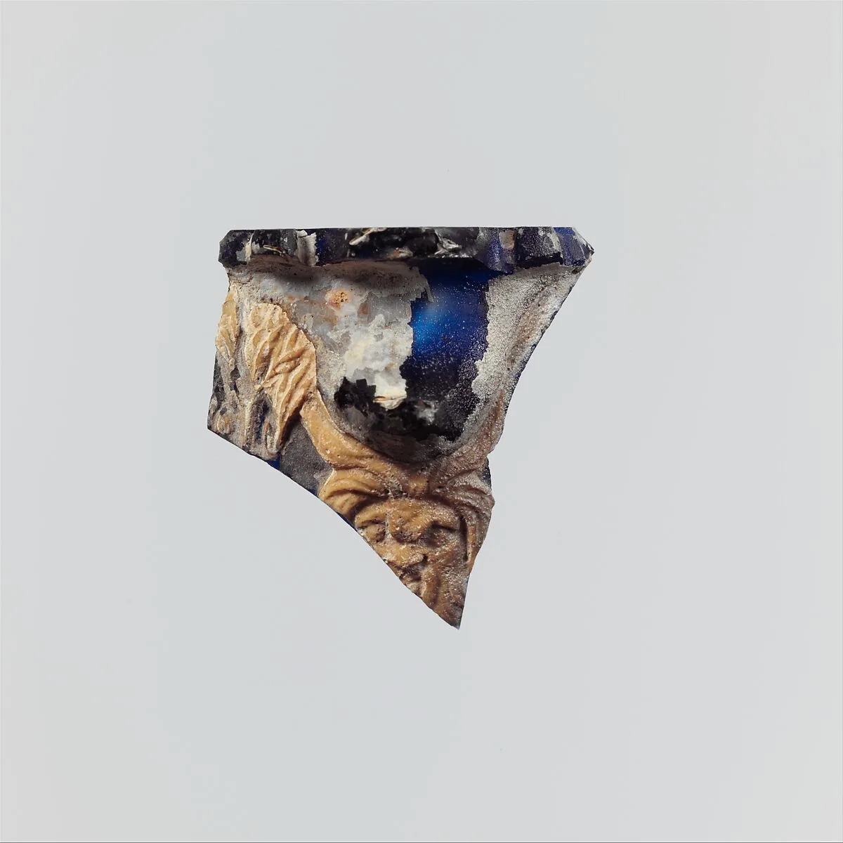 Glass cameo cup (scyphus) fragment — Unknown