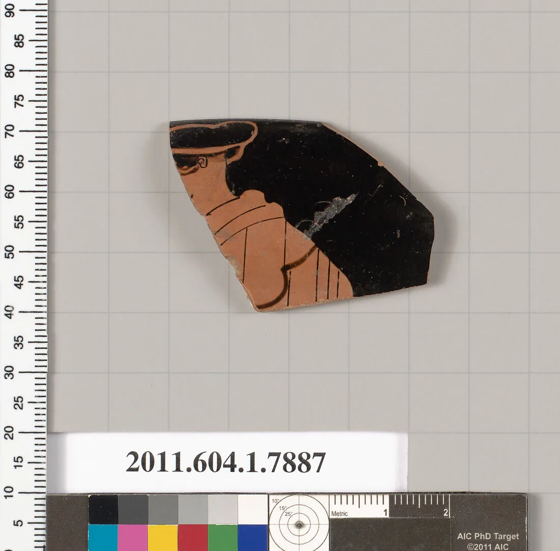 Terracotta rim fragment of a kylix (drinking cup) — Wedding Painter