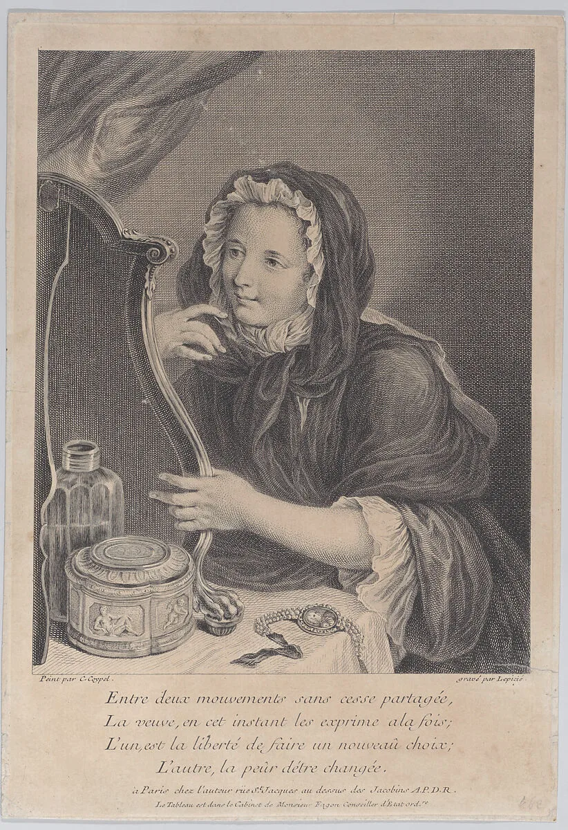 The Coquettish Widow — Bernard Lepicié|Charles Antoine Coypel|Louis Surugue
