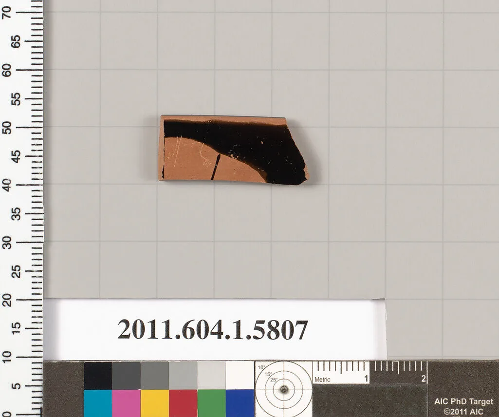 Terracotta rim fragment of a kylix: eye-cup (drinking cup) — Unknown