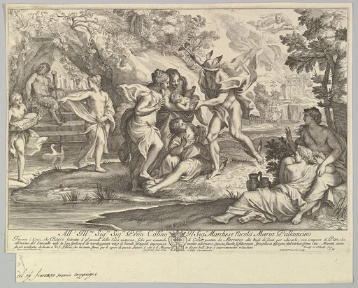 Bacchus as a child given by Mercury to the care of the Nymphs