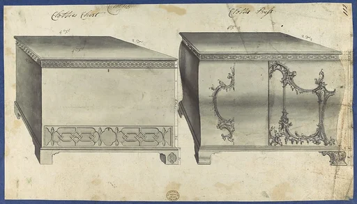 Clothes Chest and Clothes Press, from Chippendale Drawings, Vol. II