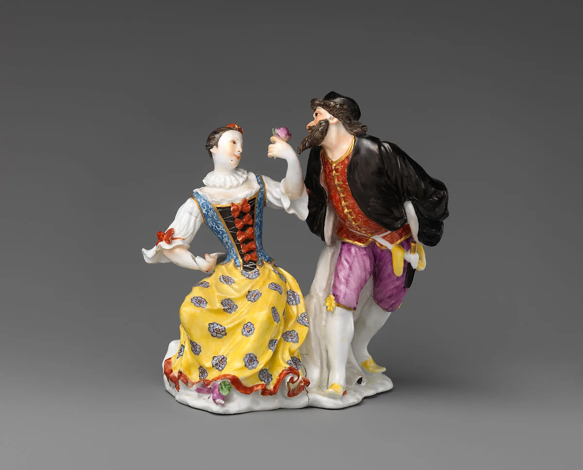 Columbine and Pantaloon — Johann Joachim Kändler|Meissen Manufactory|François Joullain|Jacques Callot